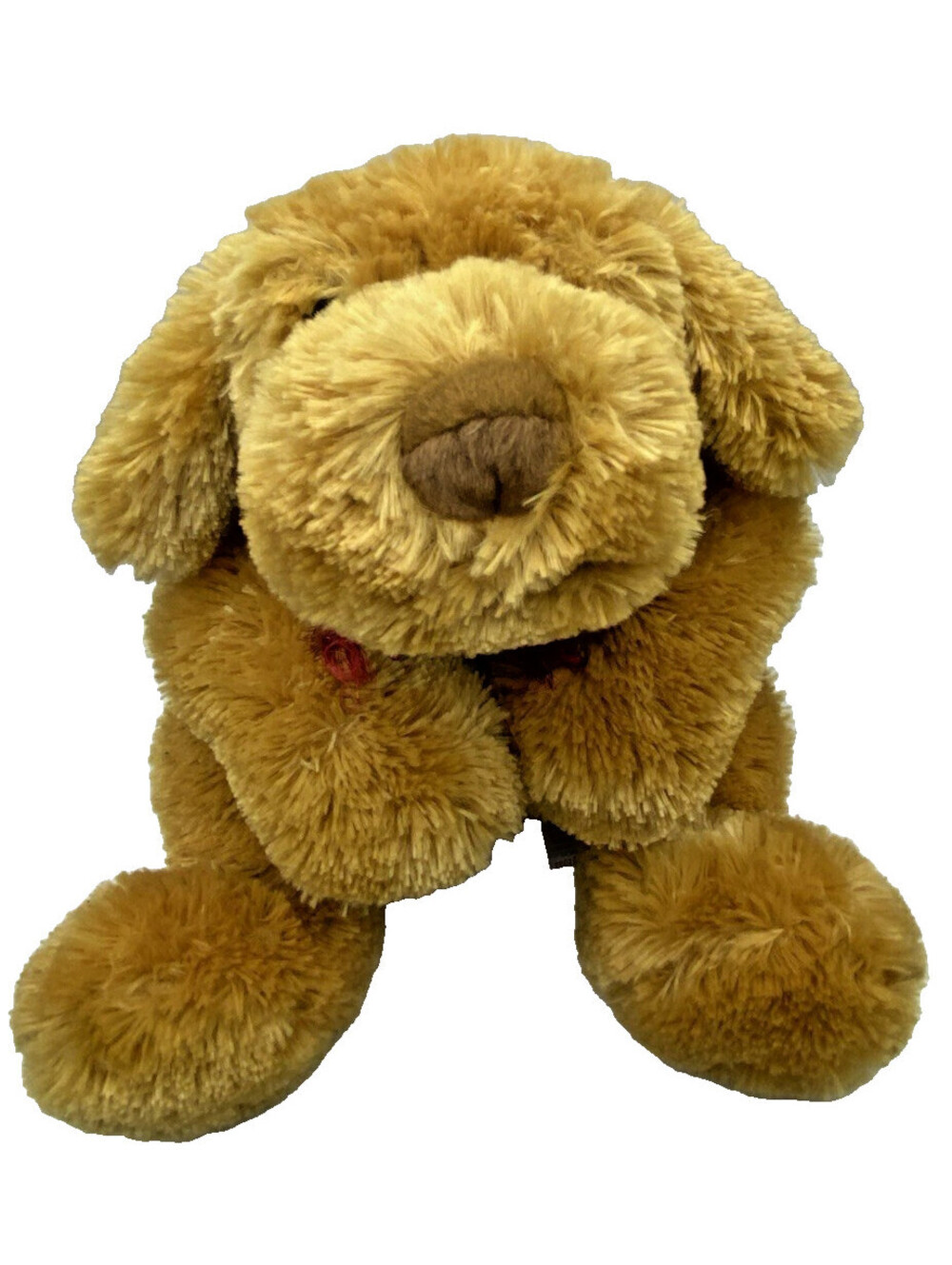 TY Classic Dog Plush Laces Brown Floppy Laying Stuffed Toy 2004  - 17"